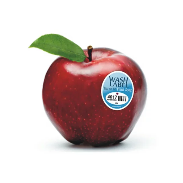 étiquette contact alimentaire pomme rouge personnalisée