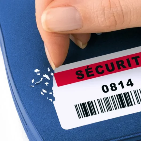 étiquette de sécurité inviolable scellé de sécurité antifraude destructible personnalisée