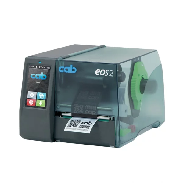 La CAB EOS 2 est une imprimante d’étiquettes semi-industrielle portable, performante, polyvalente et simple d’utilisation. Idéale pour une utilisation mobile, elle imprime sur tous les types de matières, avec une résolution jusqu’à 305 dpi, une vitesse jusqu’à 300 mm/s et une largeur d'impression jusqu’à 108 mm.