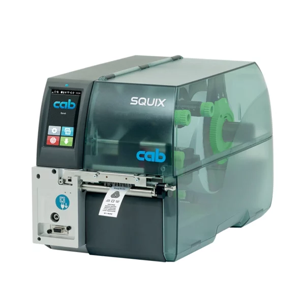 La CAB SQUIX MT est une imprimante d’étiquettes textile performante, fiable et simple d’utilisation. Elle imprime sur tous les types de matières, avec une résolution jusqu’à 609 dpi, une vitesse jusqu’à 300 mm/s et une largeur d'impression jusqu’à 108,4 mm.